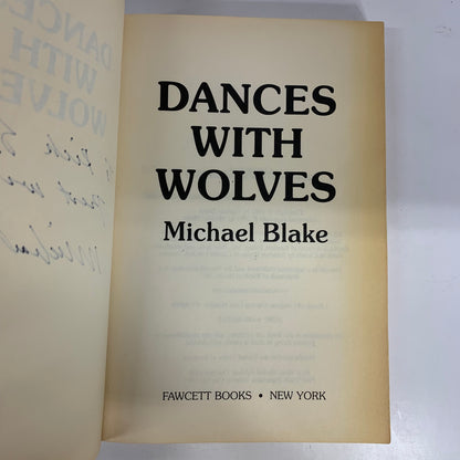 Dance with Wolves - Michael Blake - Signed - 3rd Print - 1997