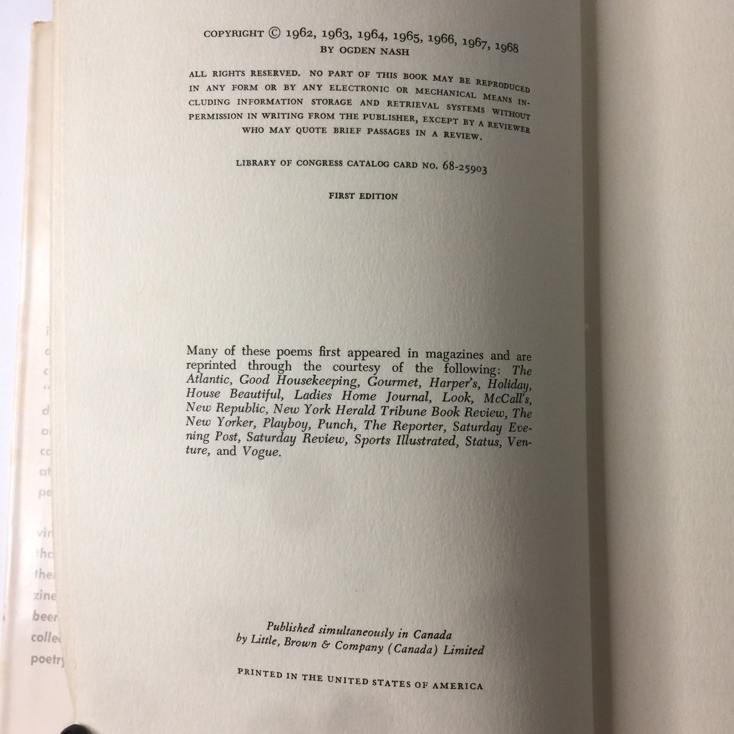 There’s Always Another Windmill - Ogden Nash - 1st Edition - 1968