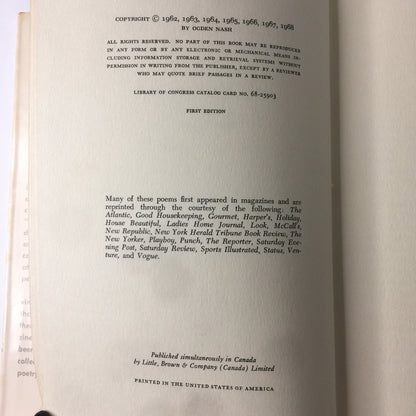 There’s Always Another Windmill - Ogden Nash - 1st Edition - 1968