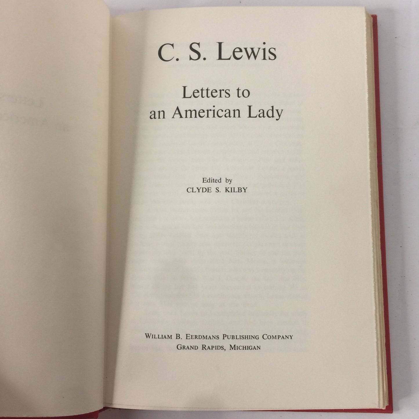 Letters to an American Lady - C. S. Lewis - 1967