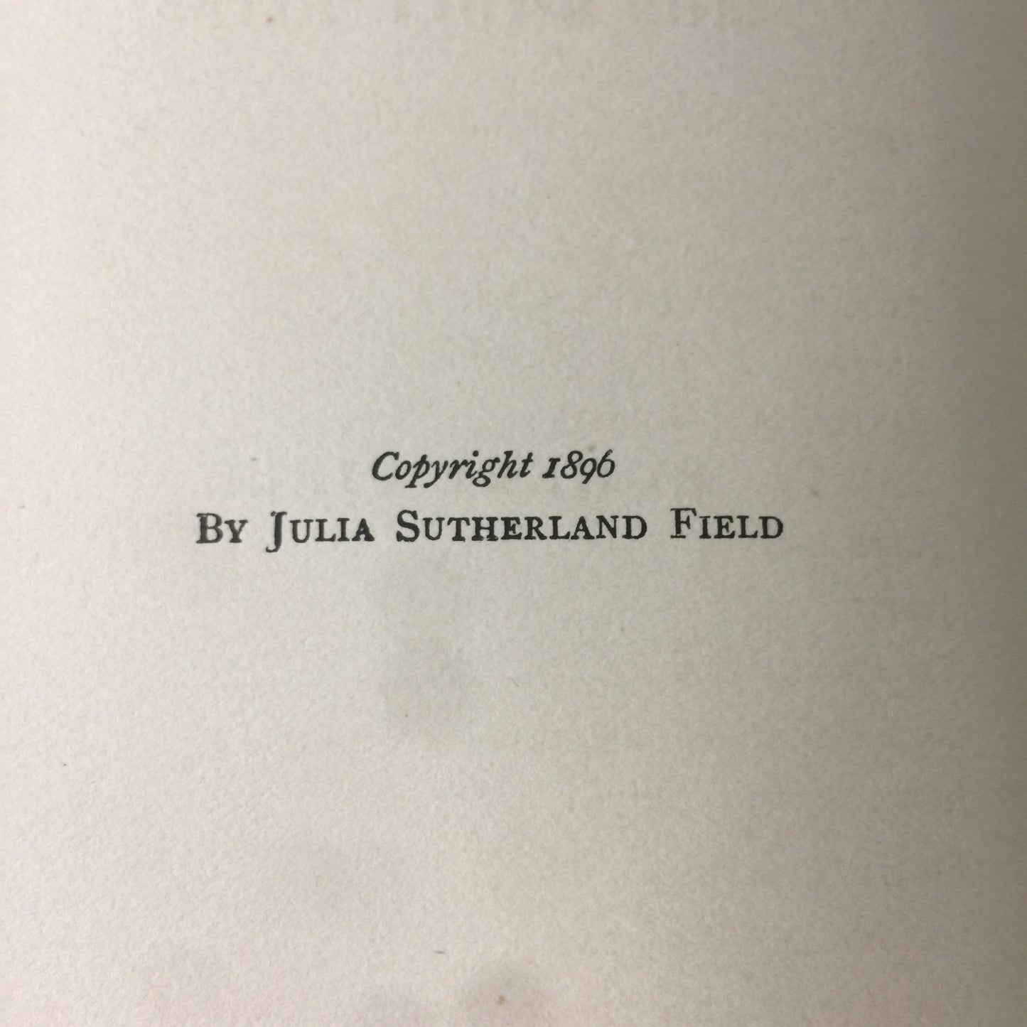 Songs and Other Verses - Eugene Field - 1st Edition - 1896