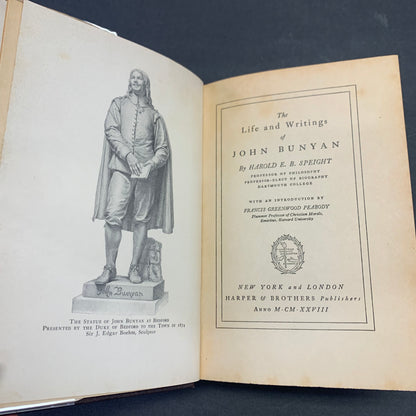 The Life and Writings of John Bunyan - Harold E. B. Speight - 1st Edition - 1928