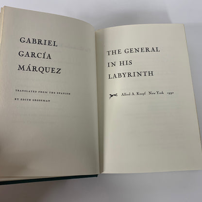 The General in His Labyrinth - Gabriel Garcia Marquez - 1st American Edition - 1990
