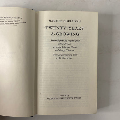 Twenty Years A-Growing - Maurice O'Sullivan - 1970