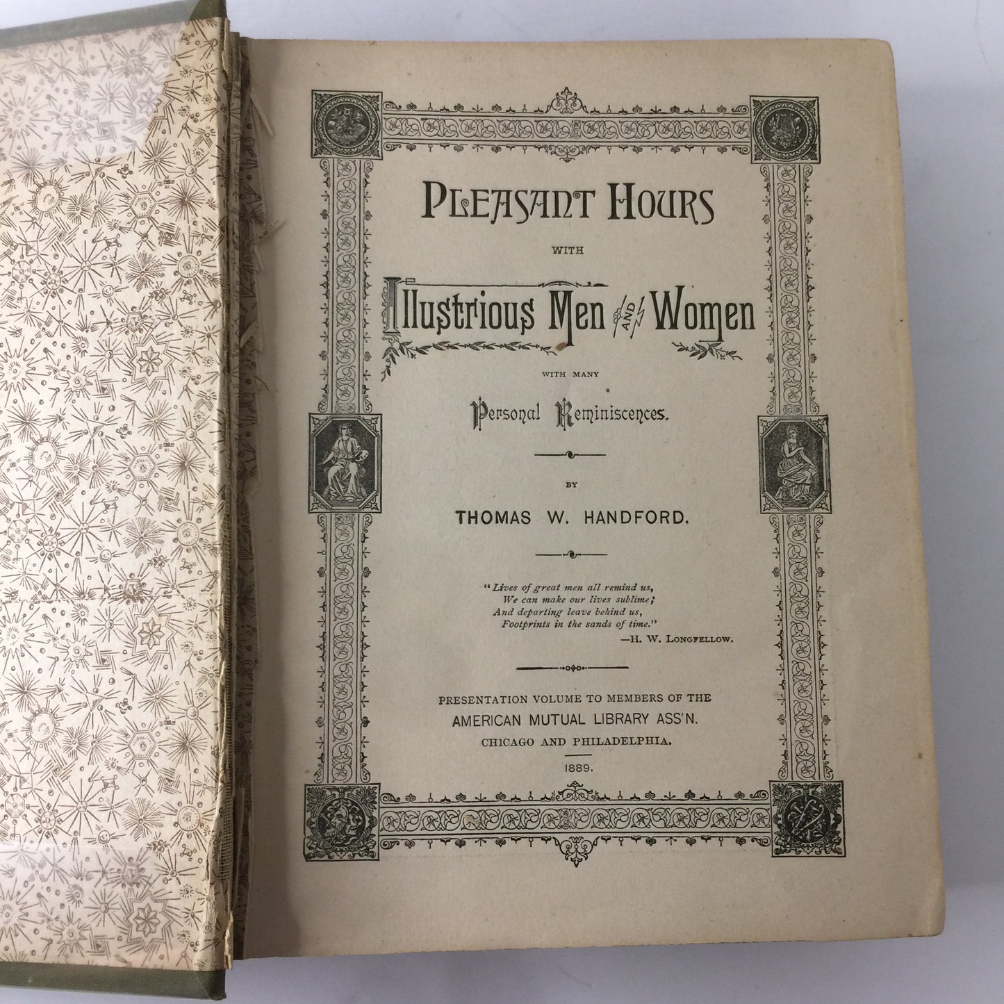 Pleasant Hours with Illustrious Men and Women - Thomas W. Handford - 1885