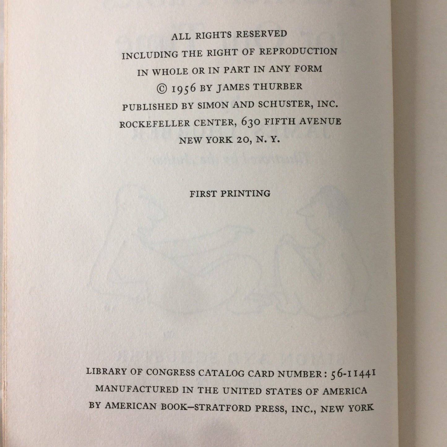 Further Fables For Our Time - James Thurber - 1st Edition - 1956