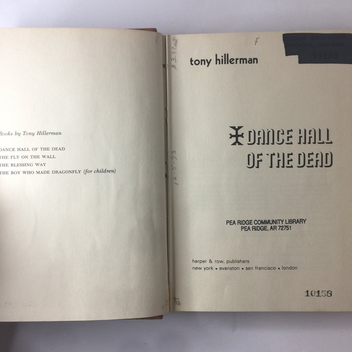 Dance Hall of the Dead - Tony Hillerman - 1st Edition - 1973