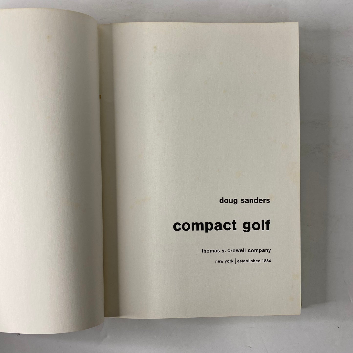 Compact Golf - Doug Sanders - 1st Edition - 1964