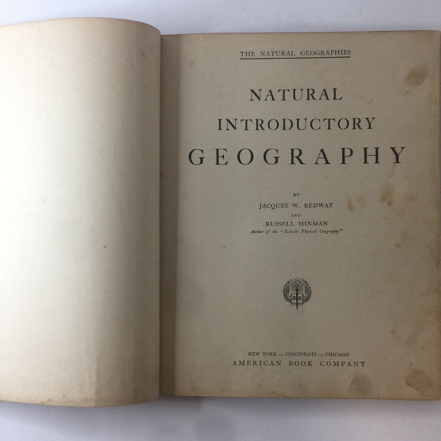 Natural Introductory Geography - Redway and Hinman - 1913