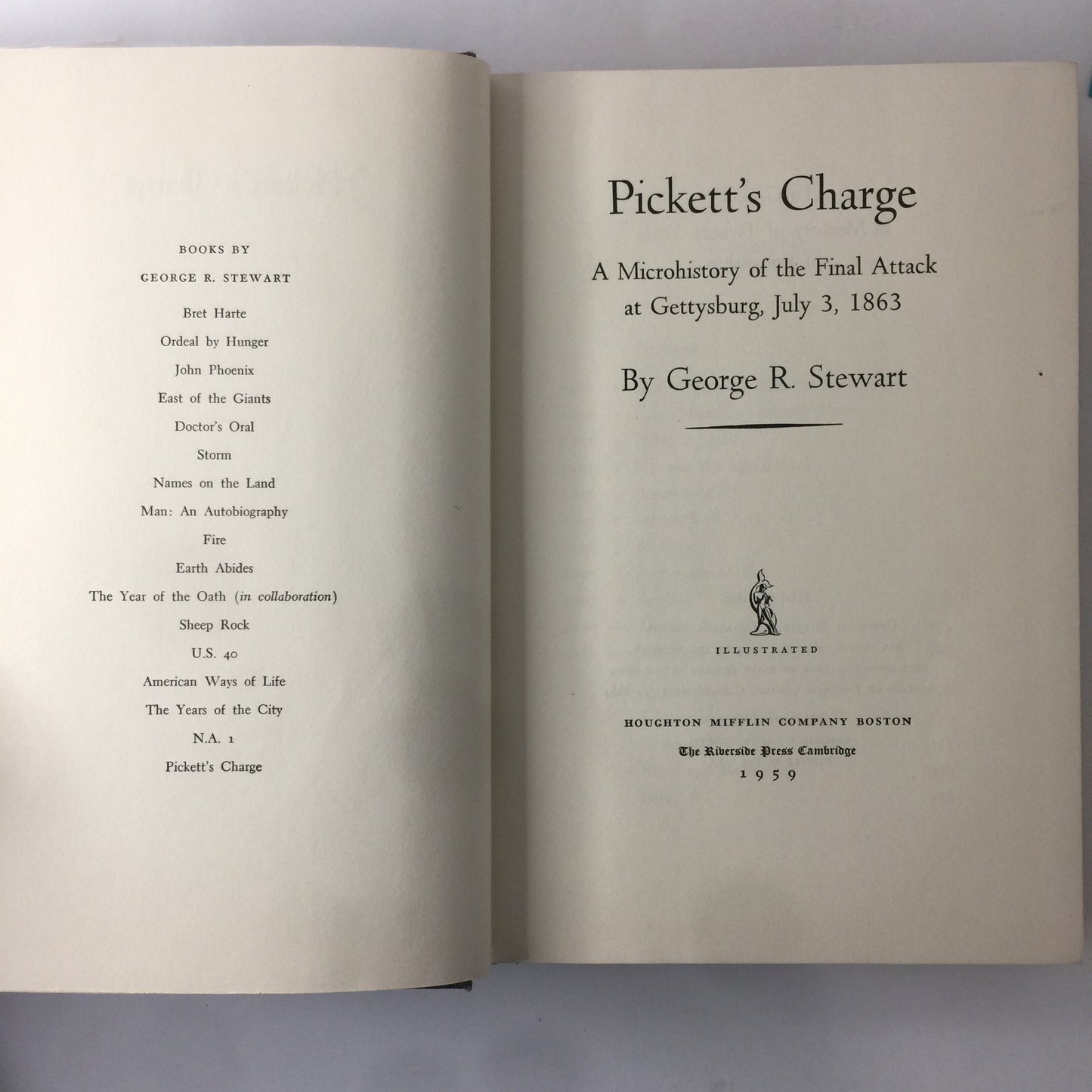 Pickett’s Charge - George R. Stewart - 1st Edition - 1959