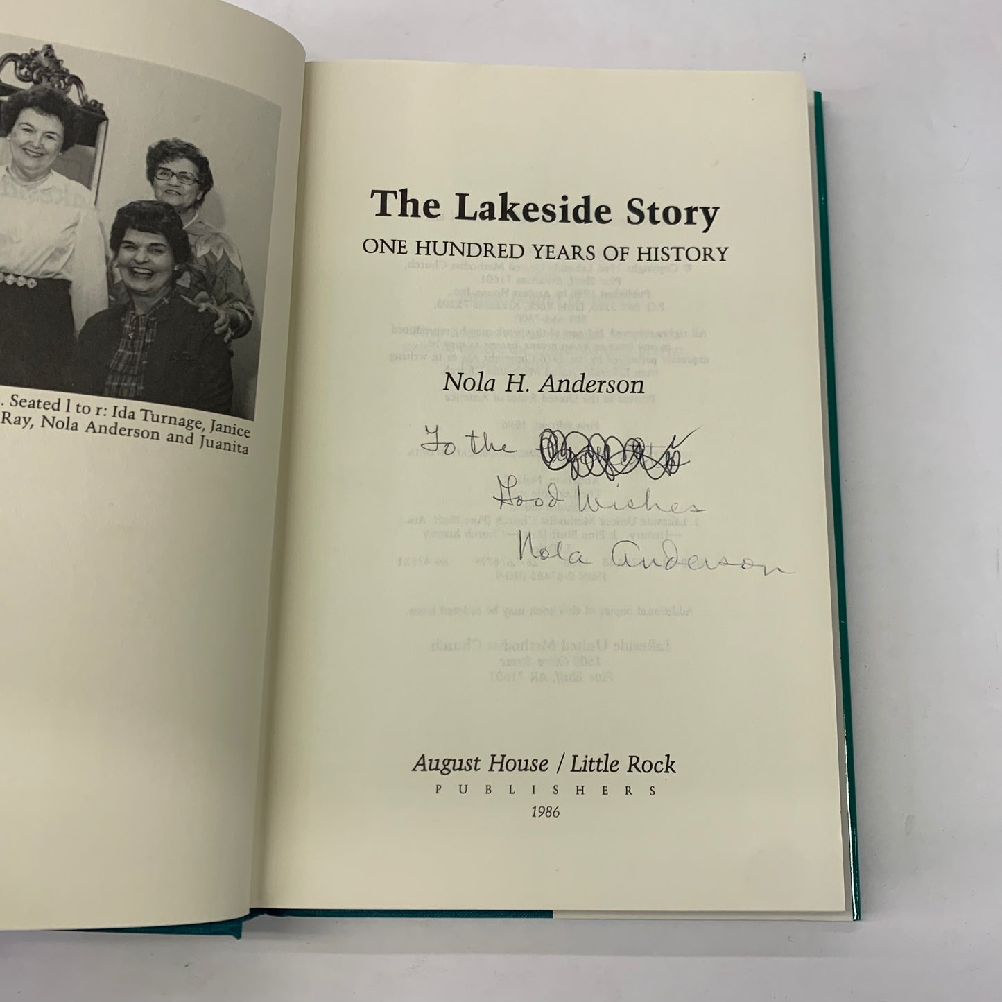 The Lakeside Story - Nola Anderson - Signed - First Edition - 1986