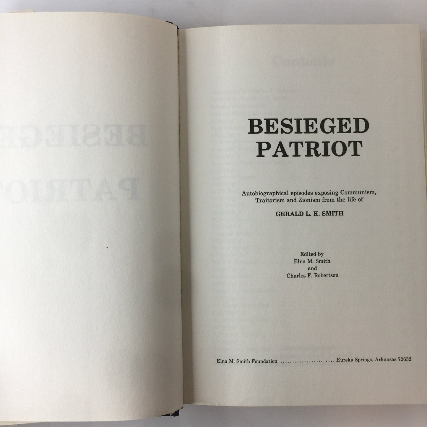 Besieged Patriot - Gerald Smith - 1978