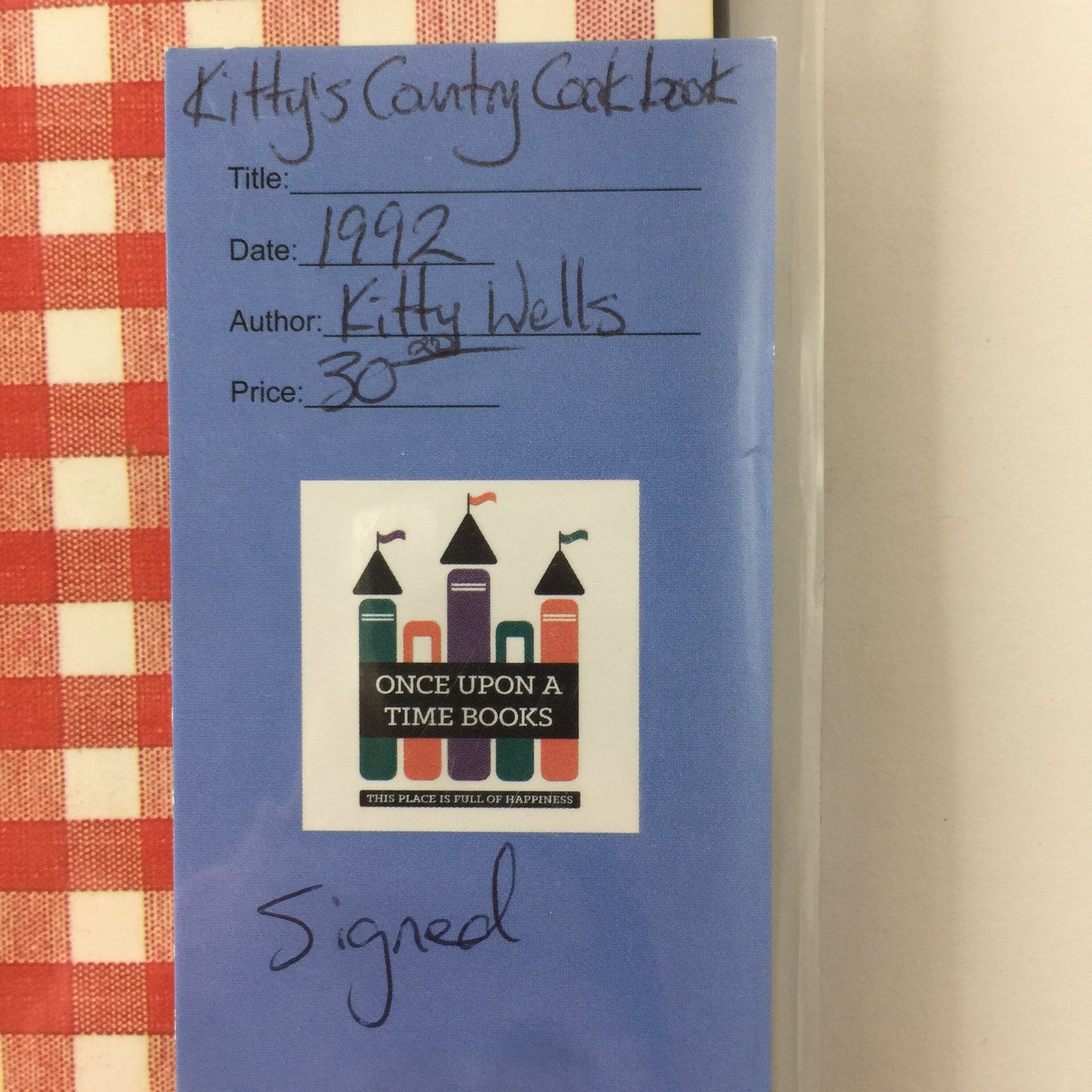 Kitty’s Country Cookbook - Kitty Wells - Signed - 1992