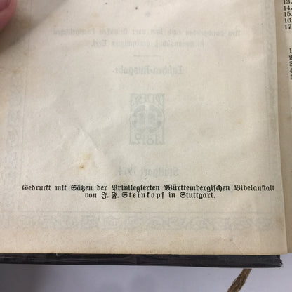 Die Heilige Schrift (German Bible) - Scarce Printing Date from Stuttgart - 1914