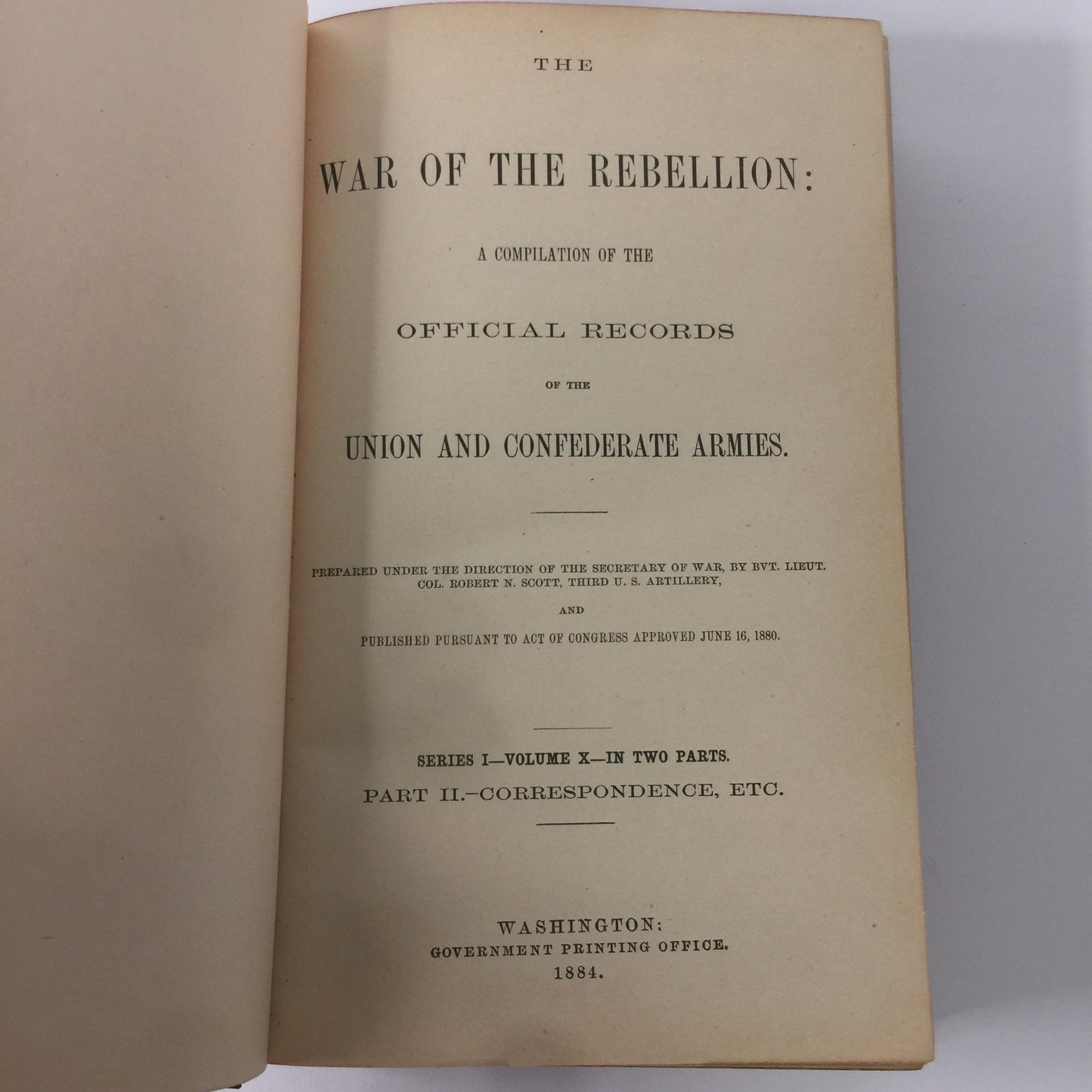 War of the Rebellion - Various - Series 1 Vol. 10 - 1884