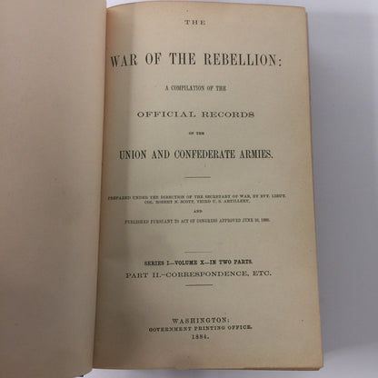 War of the Rebellion - Various - Series 1 Vol. 10 - 1884