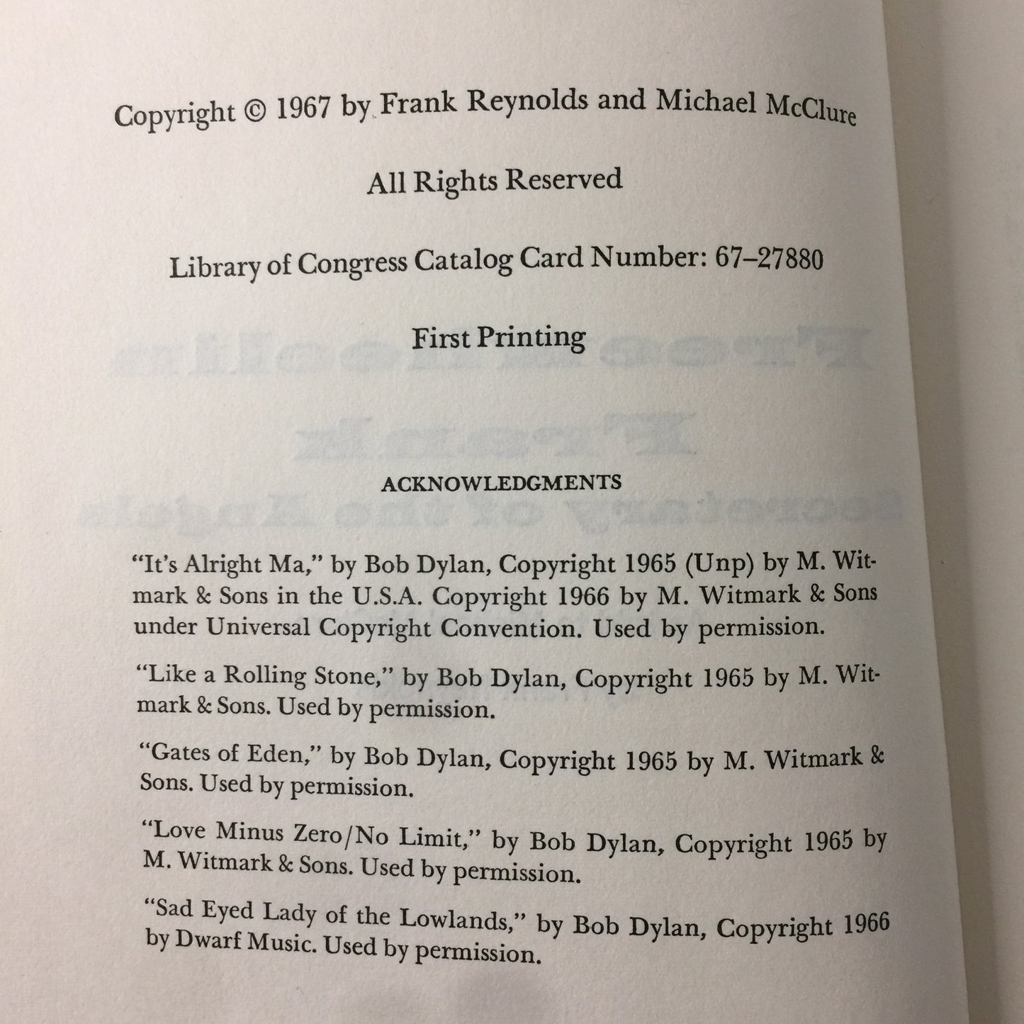 Freewheelin’ Frank - Frank Reynolds - 1st Printing - 1st Edition - Hell’s Angels - 1967