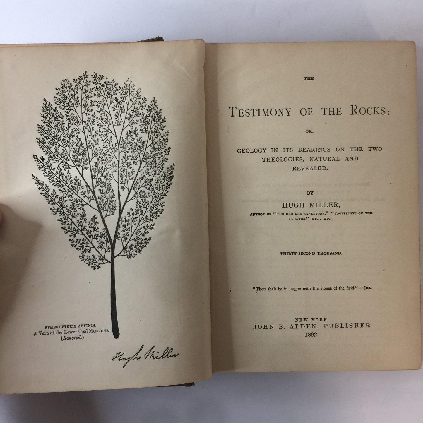 Testimony of the Rocks - Hugh Miller - 1892