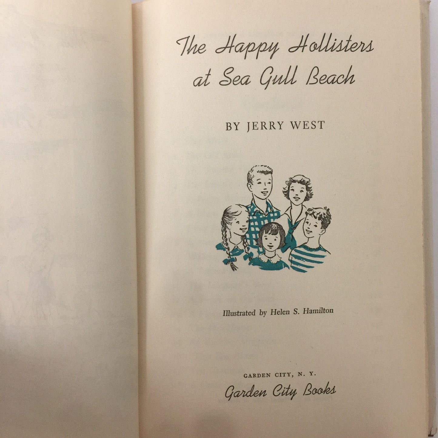 The Happy Hollisters at Sea Gull Beach - Jerry West - Early Reprint - 1953