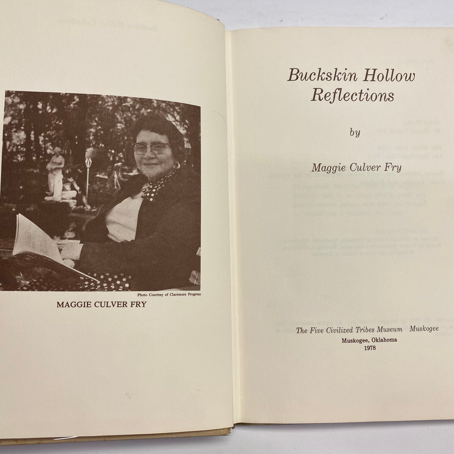 Buckskin Hollow Reflections - Maggie Culver Fry - Signed - 1st Edition - 1978