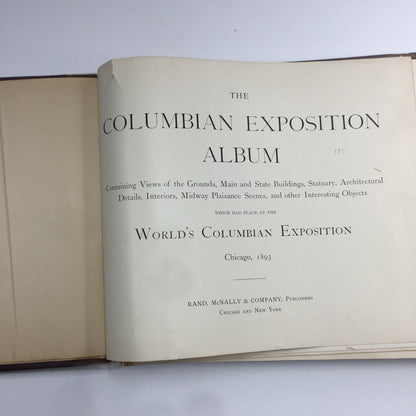 Columbian Exposition Album - Chicago Worlds Fair - 1893