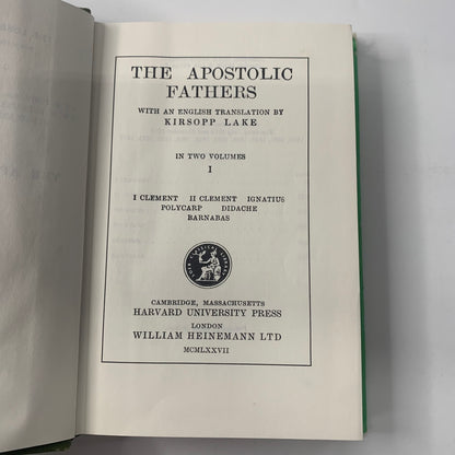 Apostolic Fathers Vols 1 and 2 - Translated by Kirsopp Lake - 1975