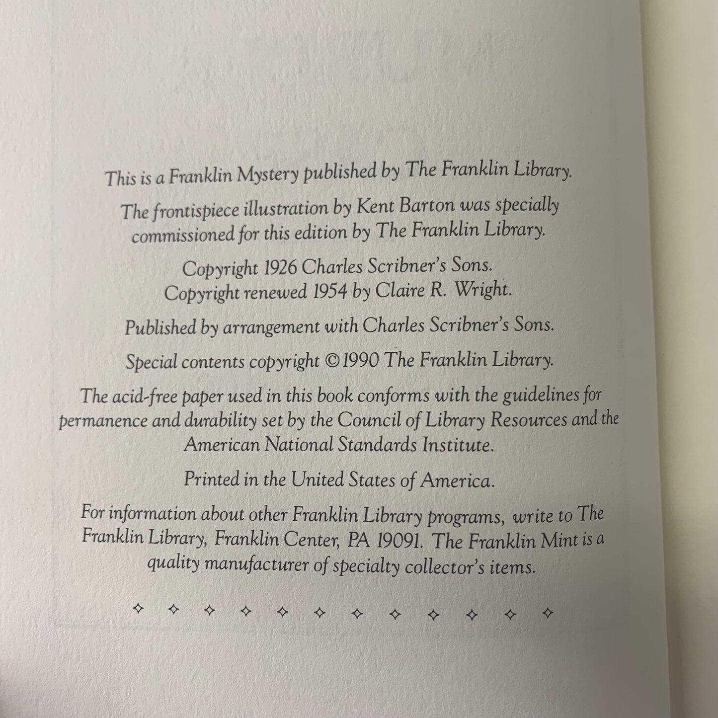 The Benson Murder Case - S. S. Van Dine - 1990
