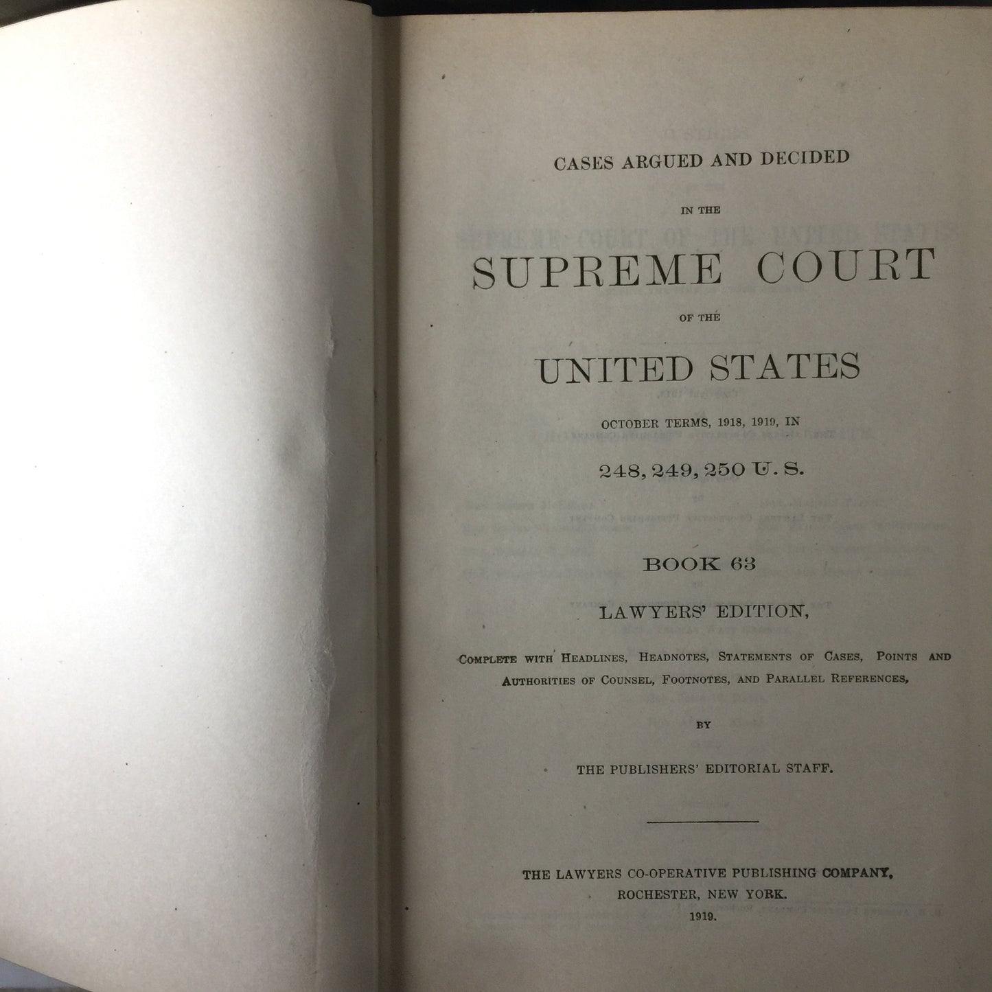 United States Supreme Court Reports - 12 Vol Set - Lawyers Edition - 1920-1935