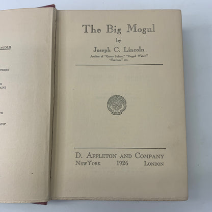 The Big Mogul - Joseph C. Lincoln - 1st Edition - 1926