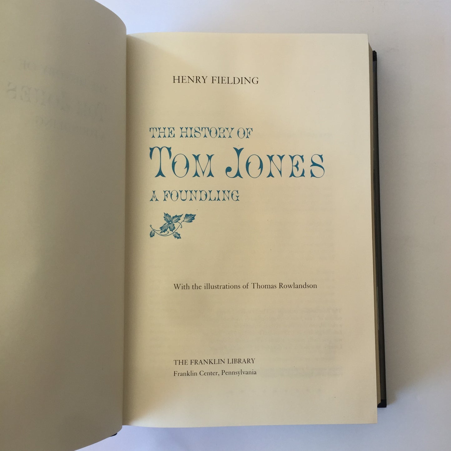 Tom Jones - Henry Fielding - Franklin Library - 1980