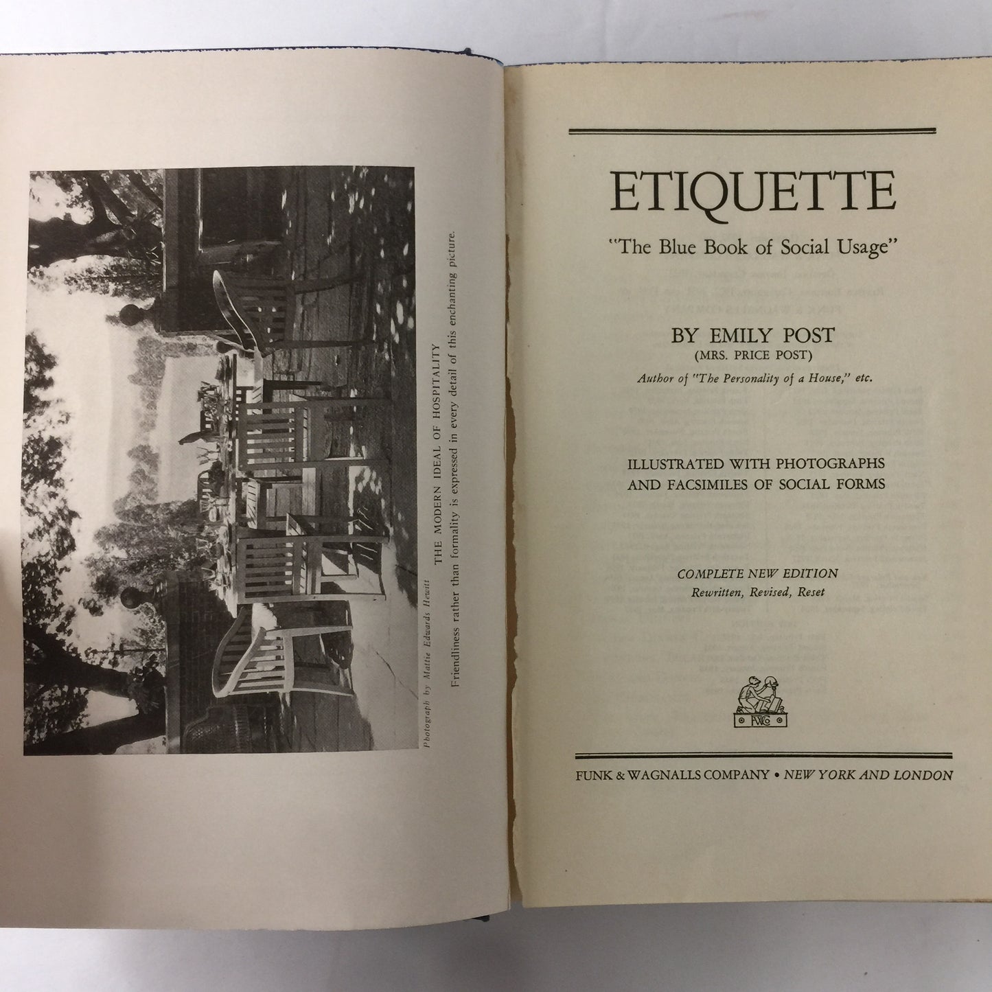 Etiquette - Emily Post - 6th Printing - 1937 Edition - Signed - 1937