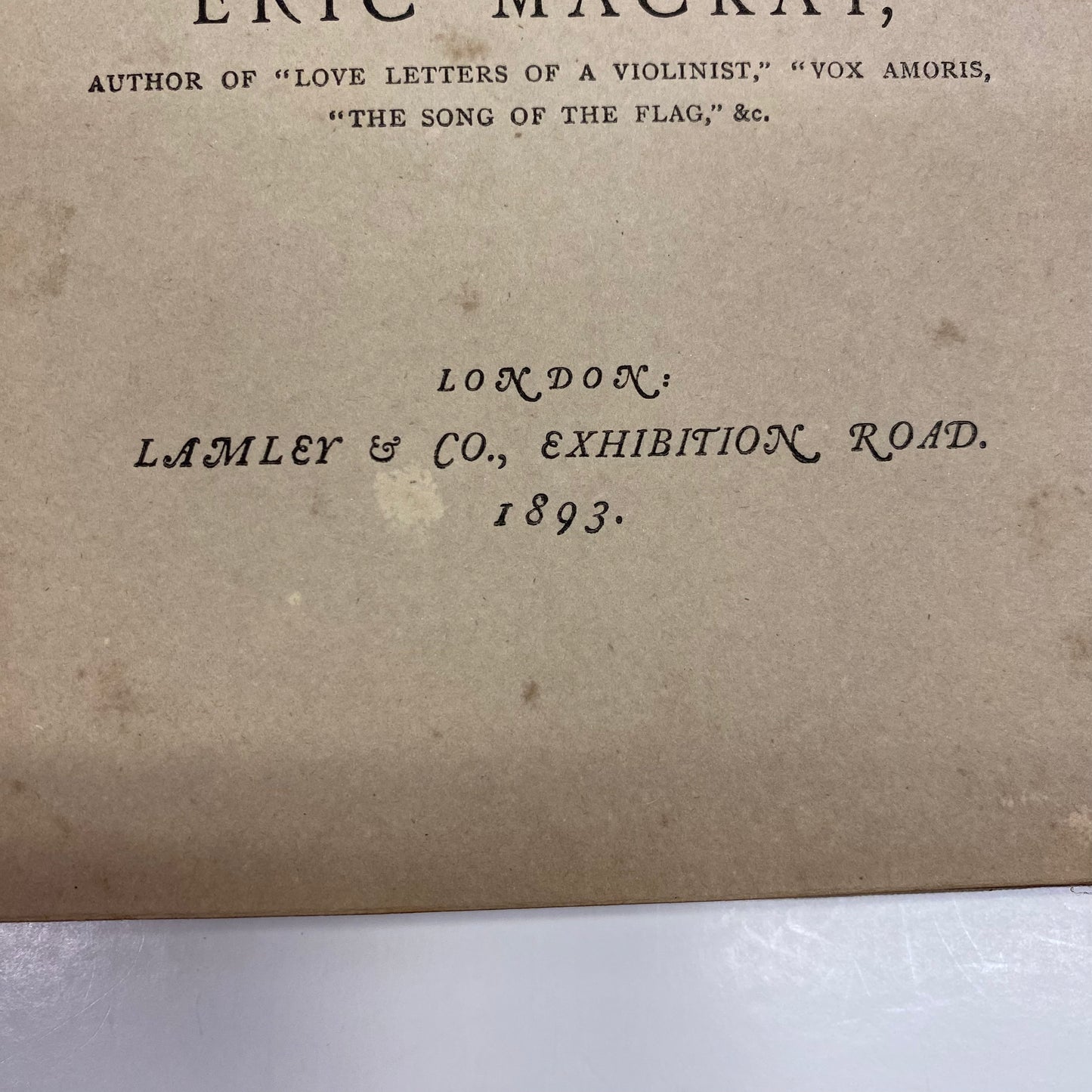 The Royal Marriage Ode - Eric Mackay - Signed - 1893