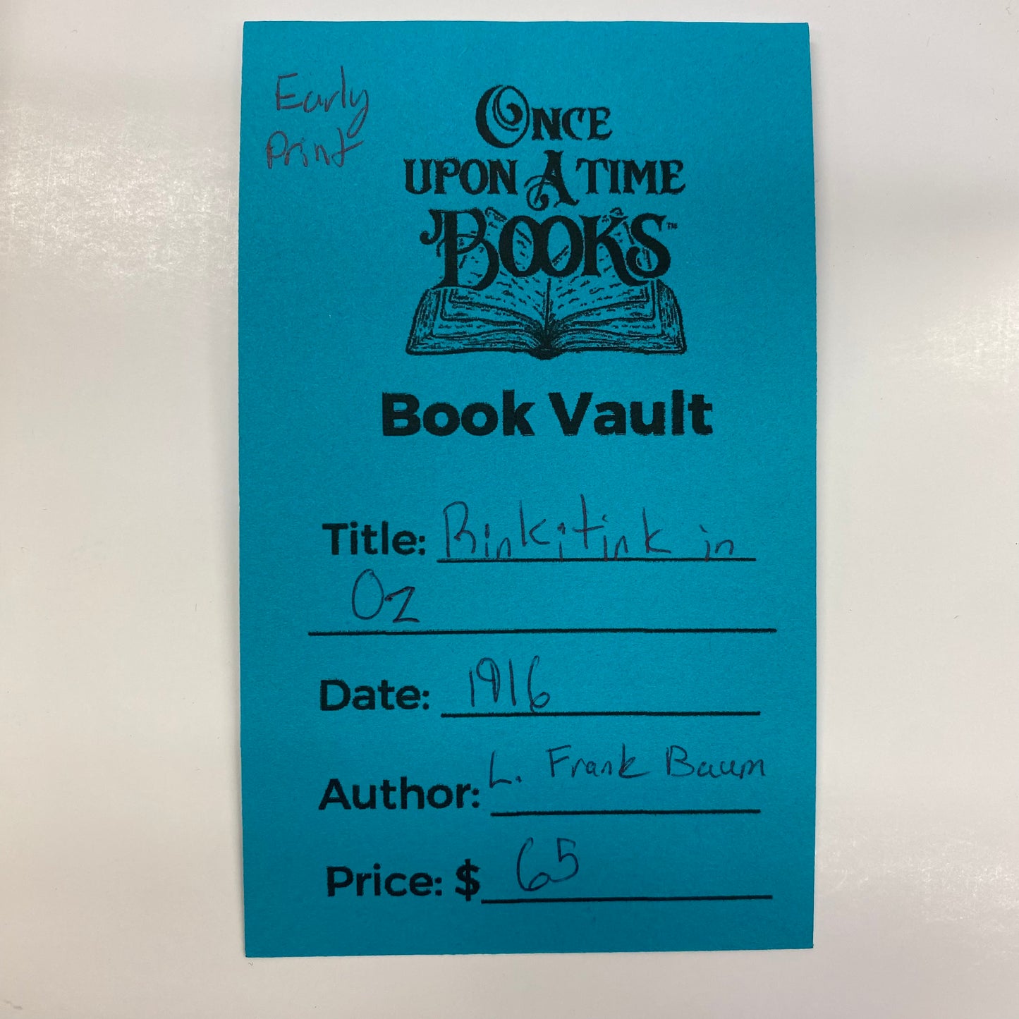 Rinkitink in Oz - L. Frank Baum - Early Print - 1916