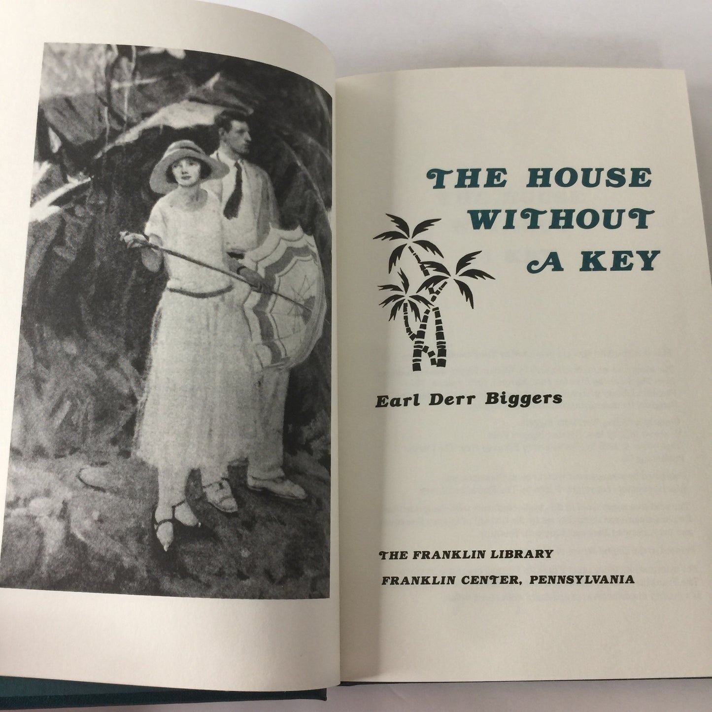 The House Without A Key - Earl Derr Biggers - Franklin Library  - 1989