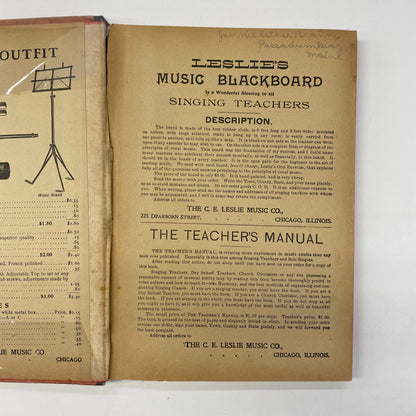 The Ideal Class Book - C. E. Leslie Music Co. - 1892