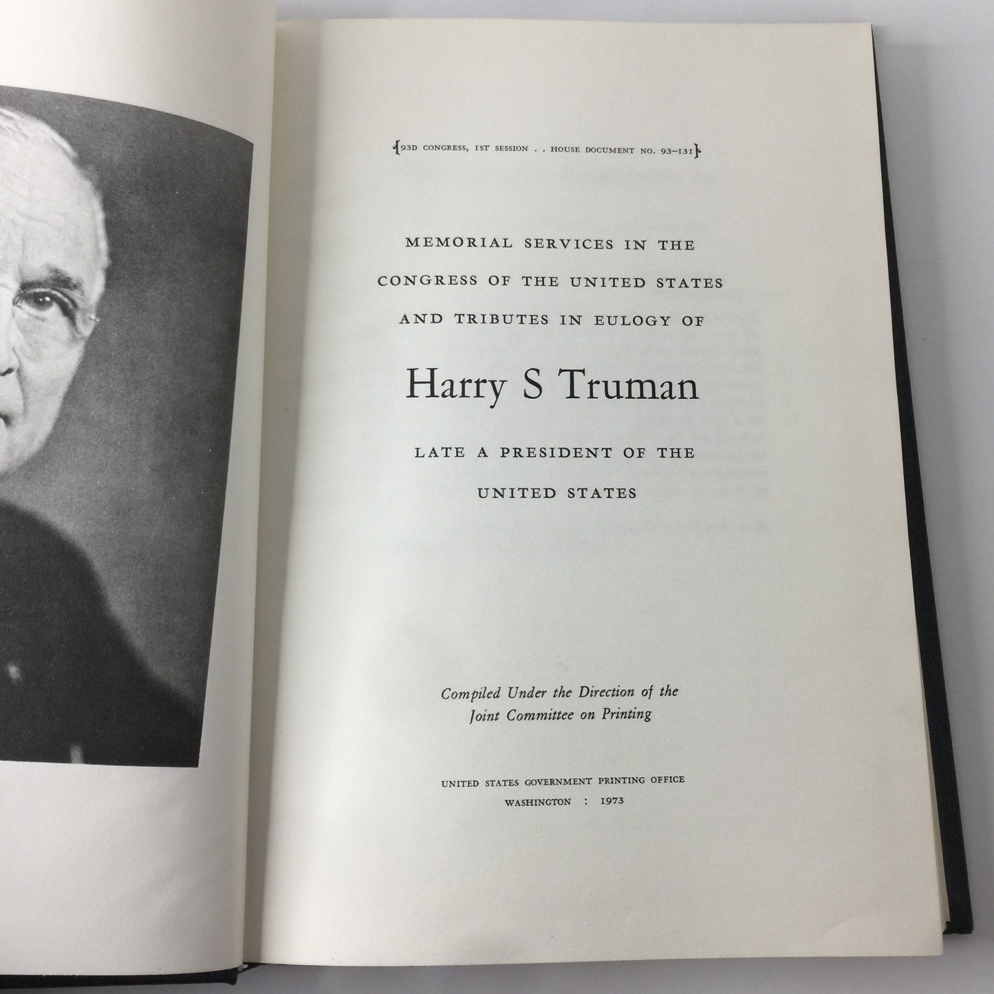 Harry S. Truman - Author Unknown - Memorial Tributes Delivered in Congress - 1973