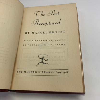 The Past Recaptured - Marcel Proust - Modern Library - 1932