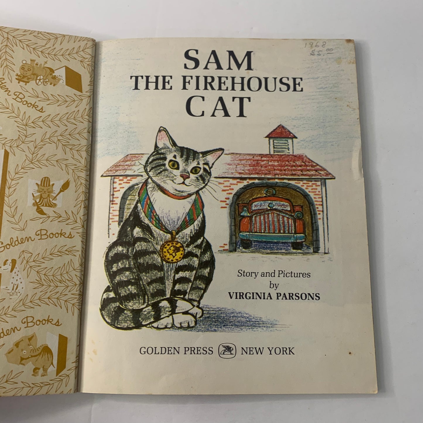 Sam The Firehouse Cat - Virginia Parsons - 1st “A” Edition - 1968