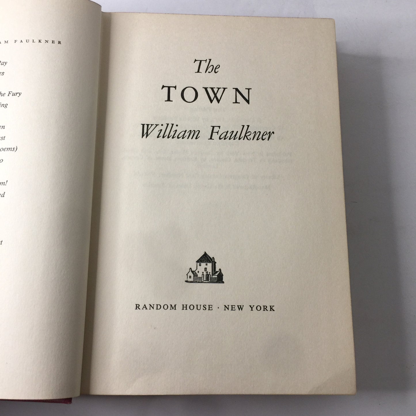 The Town - William Faulkner - 1st State - Printing error: pg. 327 line 8 and 10 - 1957