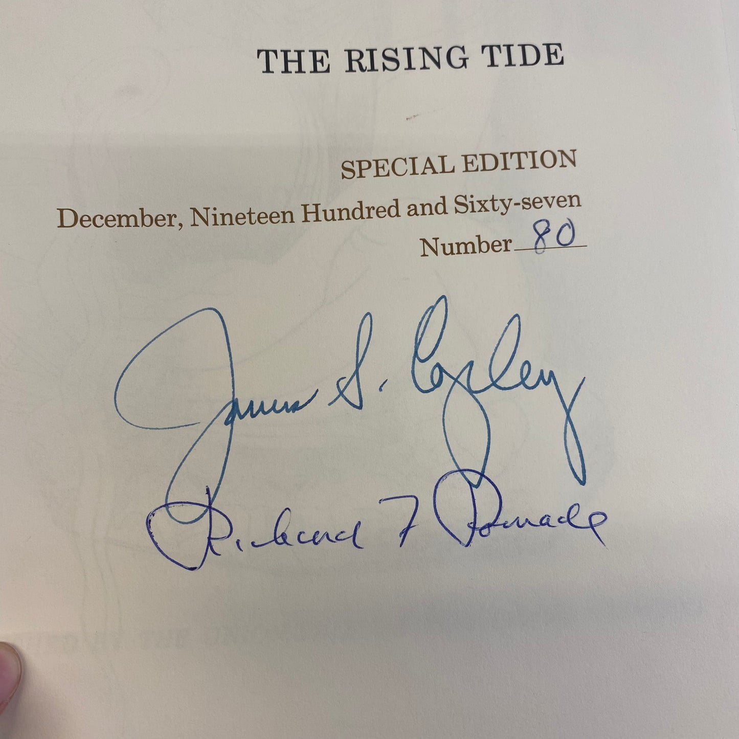 The History of San Diego and the Rising Tide - Richard F. Pourade - Special Edition - #80 out of 967 - Signed - 1967