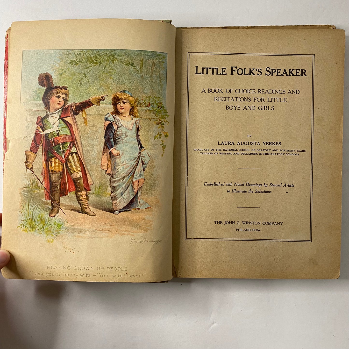 Little Folks Speaker - Laura Augusta Yerkes - 1st Edition - 1902