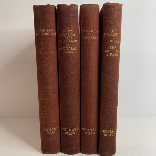 Works by Bernard Shaw - Bernard Shaw - Four Volumes - circa 1930s