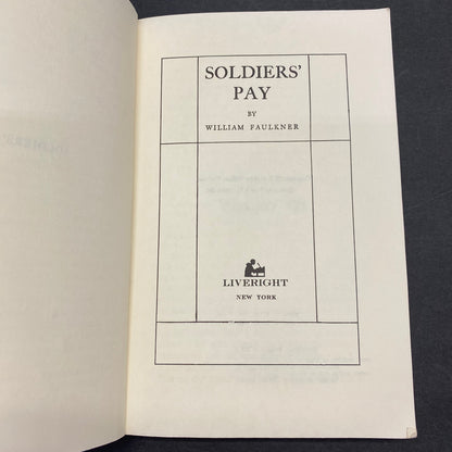 Soldiers’ Pay - William Faulkner - New Edition - 1954