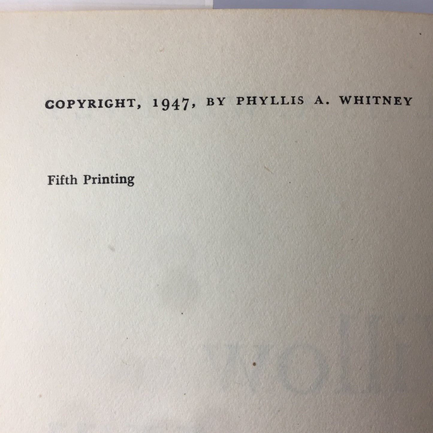 Willow Hill - Phyllis A. Whitney - Inscribed - 1947