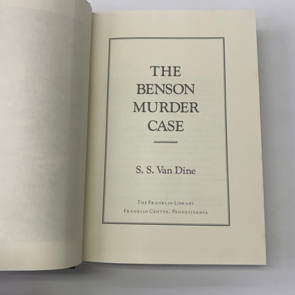 The Benson Murder Case - S. S. Van Dine - 1990