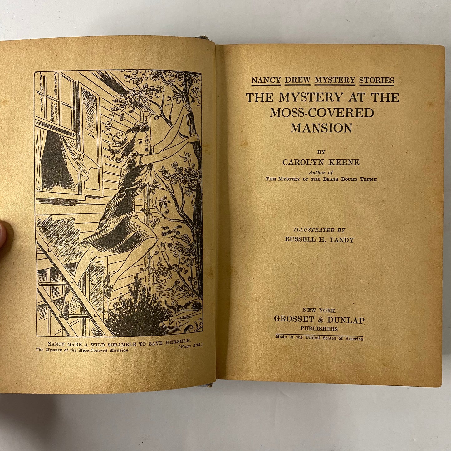 The Mystery of the Moss-Covered Mansion - Carolyn Keene - 1st Edition - 1941