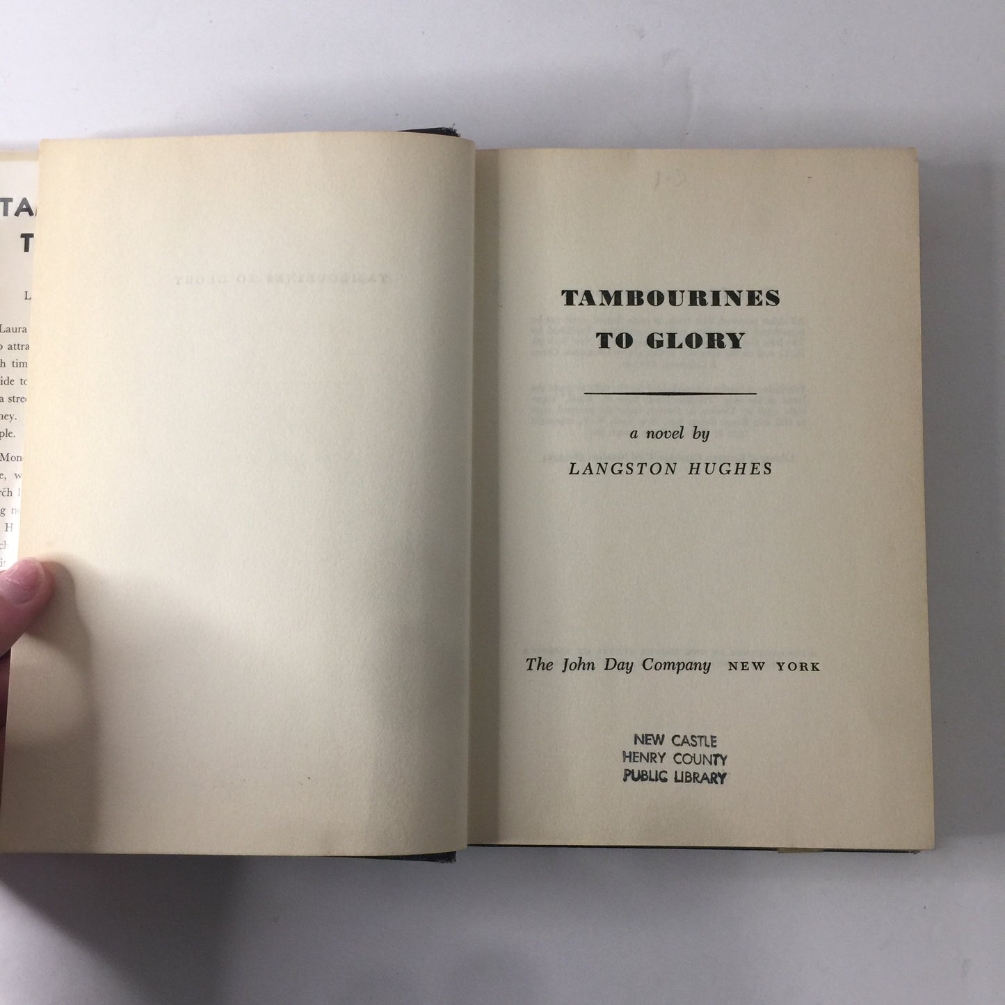 Tambourines to Glory - Langston Hughes - Probable 1st - 1958