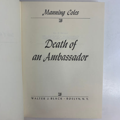 Death of an Ambassador - Manning Coles - Book Club Edition - 1957