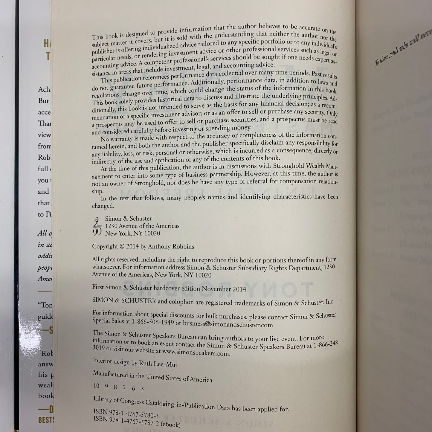 Money: Master The Game - Tony Robbins - Signed - 2014