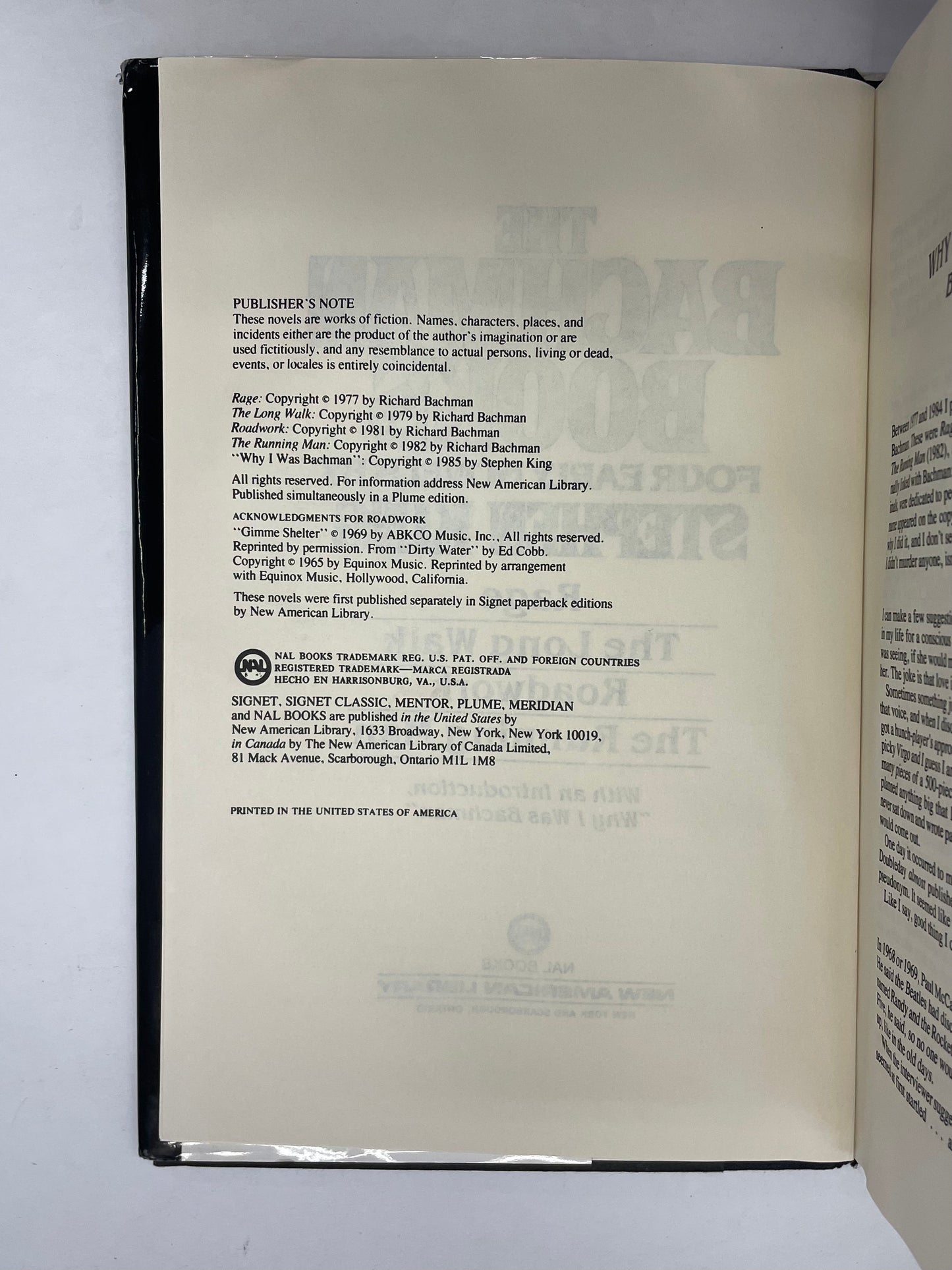 The Bachman Books - Stephen King - 1985